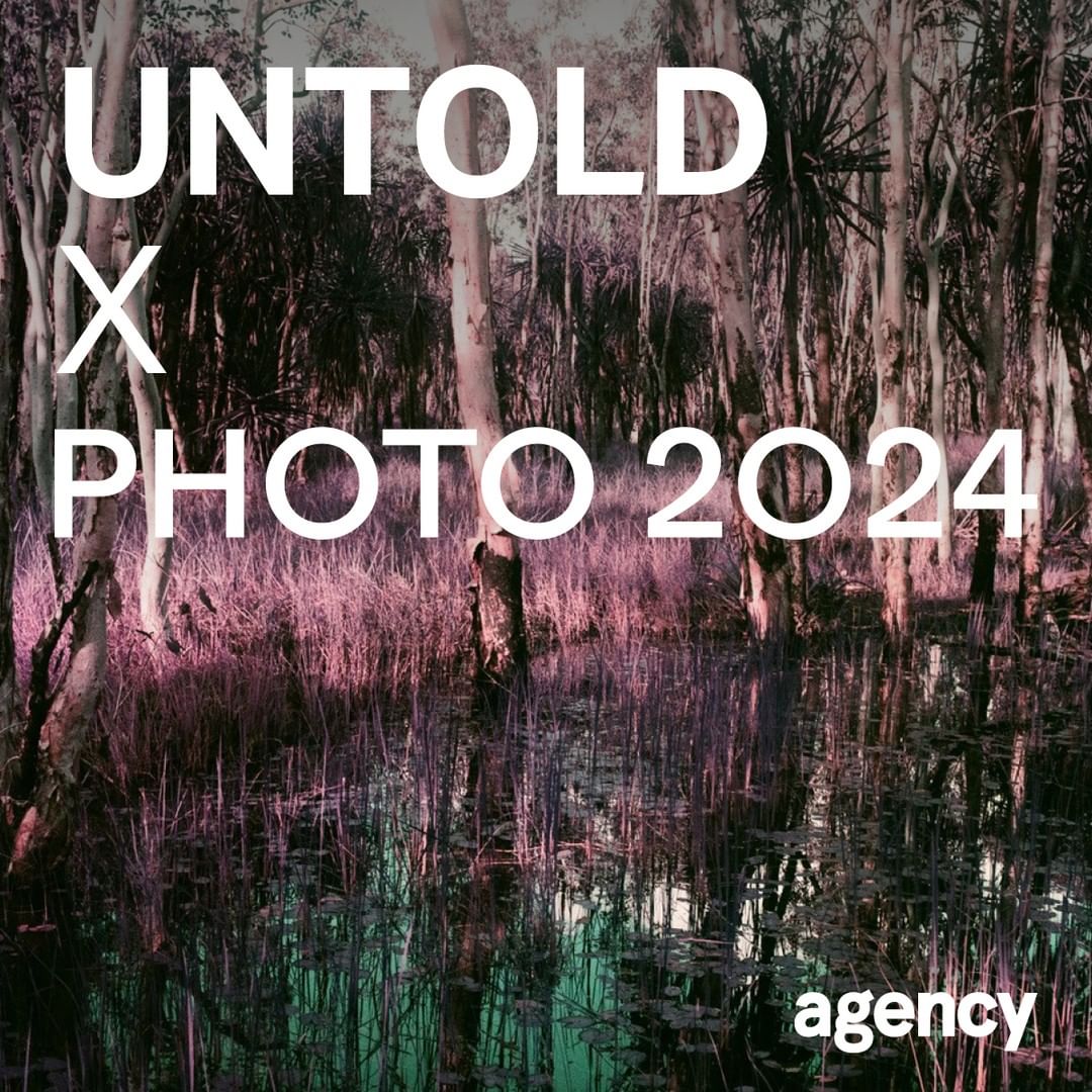 UNTOLD X PHOTO2024 in white text over 'Strange Things' a work by Corben Mudjandi from his 