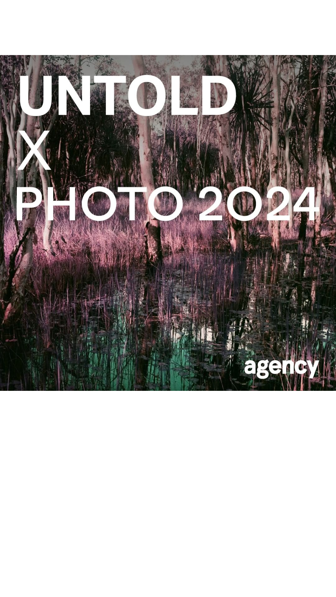 UNTOLD X PHOTO2024 in white text over 'Strange Things' a work by Corben Mudjandi from his 